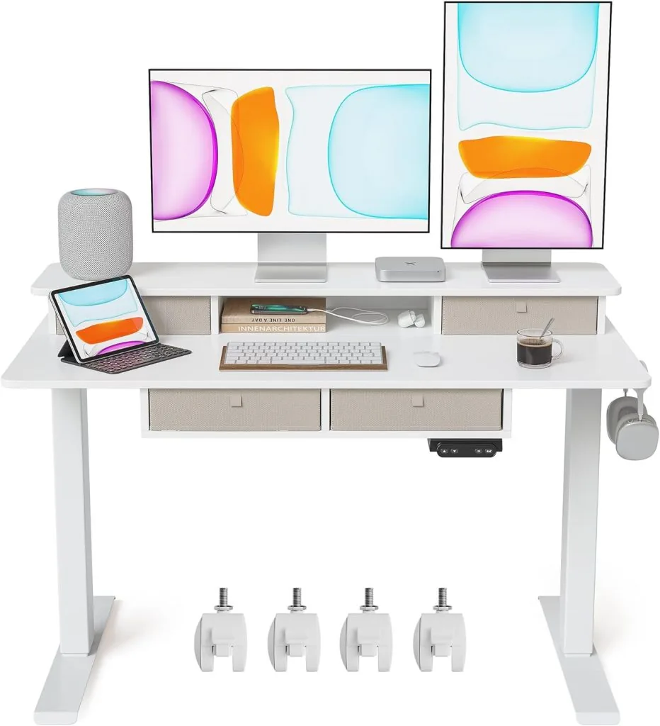 Banti Adjustable Height Standing Desk with Drawers