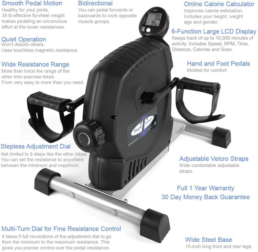 MagneTrainer-ER Mini Exercise Bike Features